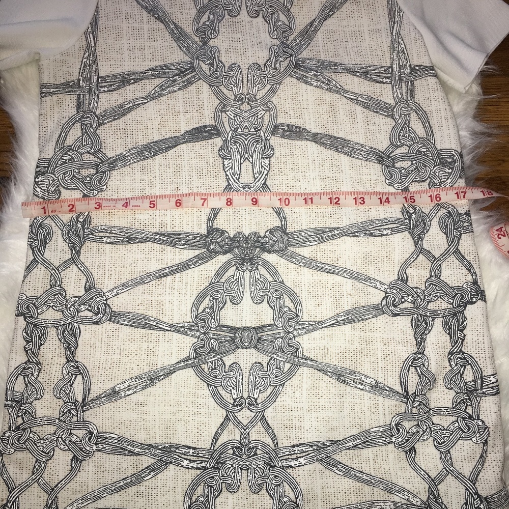 Zara Basic Rubberized White Pattern Dress Size S - image 4